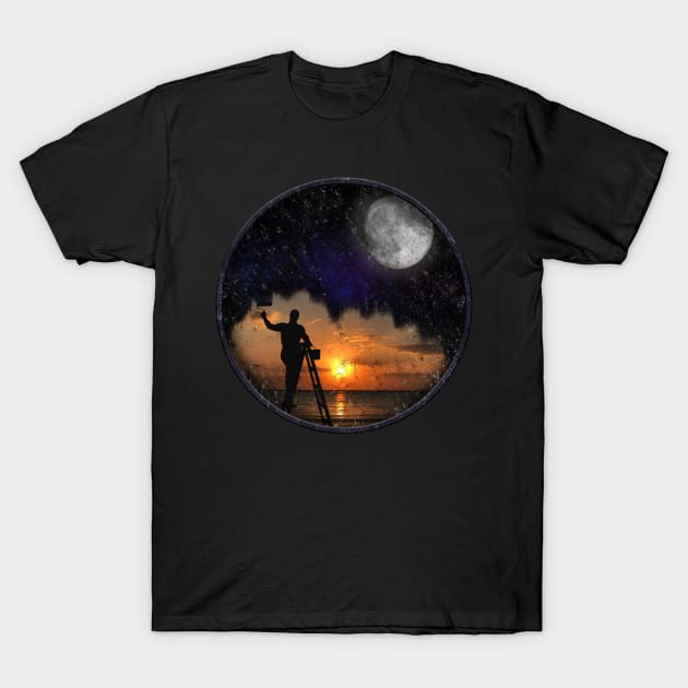 Night Painter T-Shirt by TinaGraphics